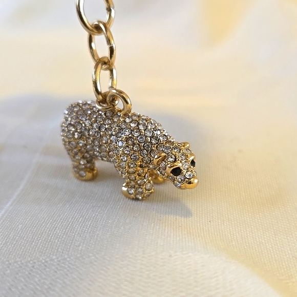 Kate Spade Crystal Polar Bear Keychain, NWT - Picture 1 of 8